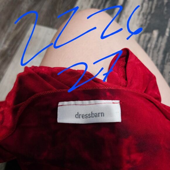 Vintage  y2k red tie dye goth whimsigoth v neck 3/4 sleeve top - Picture 4 of 4